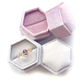 Premium Hexagonal Velvet Ring Box